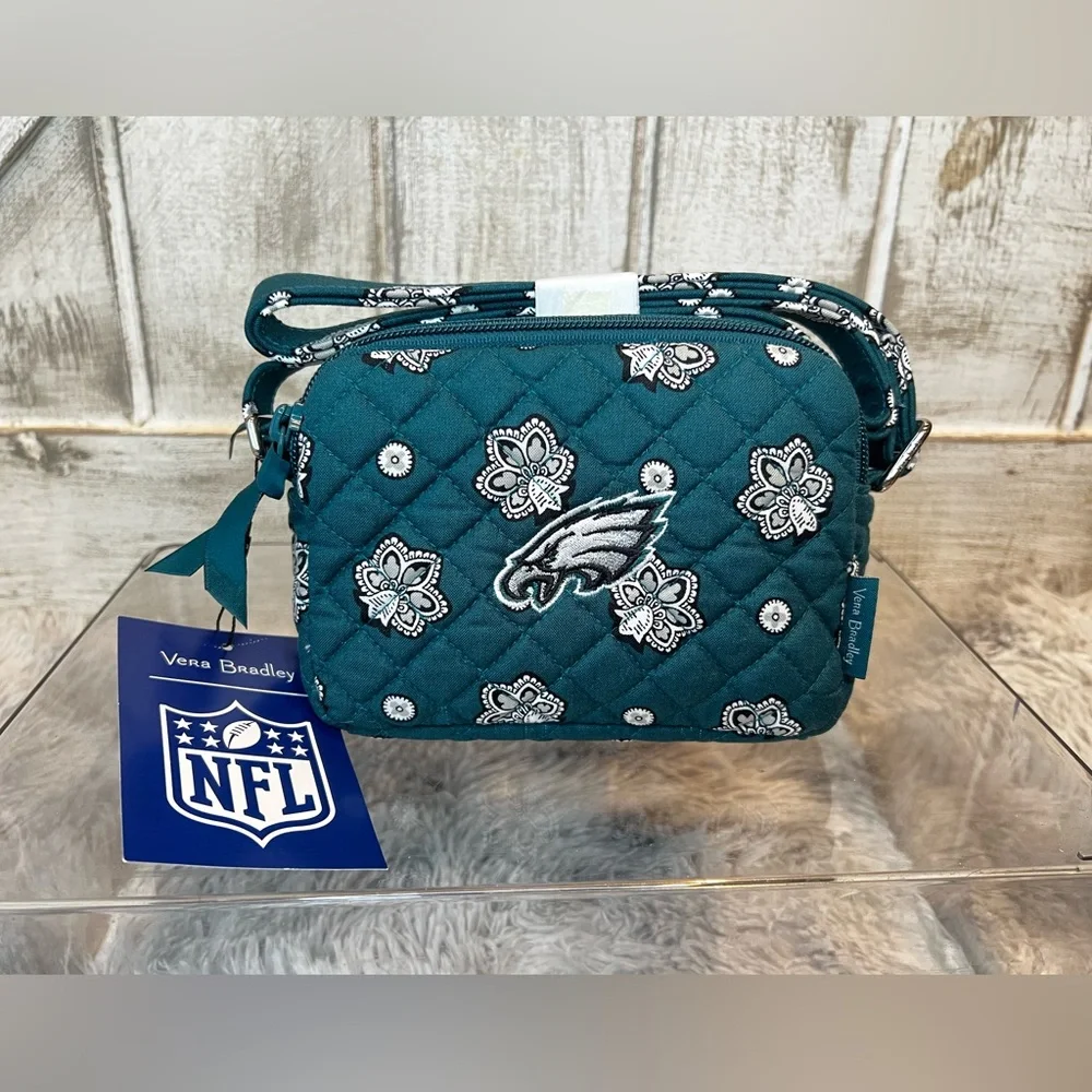 NWT Vera Bradley Phila Eagles NFL RFID Small Stadium Crossbody Bag Sold Out - Picture 1 of 5